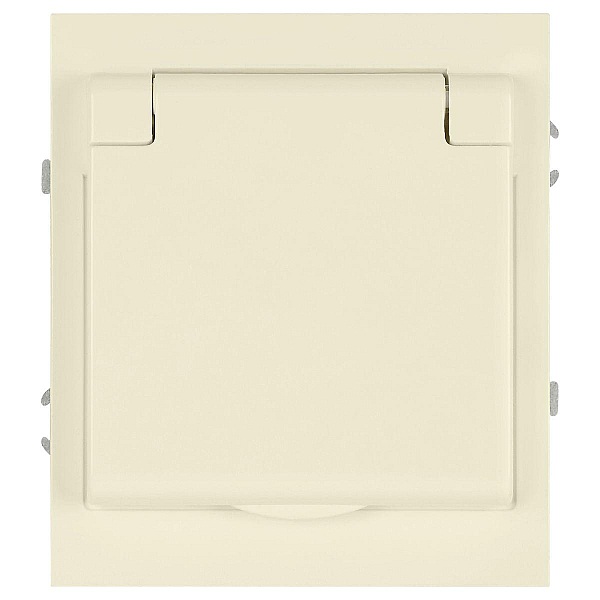 Розетка ЭРА Arktik 16-2103-02 с заземлением 2P+E Schuko со шторками с крышкой 16А-250В слоновая кость Б0070435