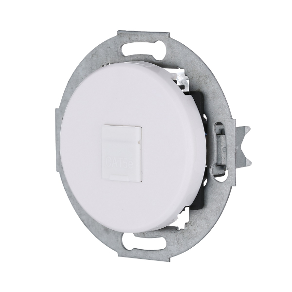 Розетка LK Studio компьютерная RJ-45 кат. 6 с накладкой (белый) Vintage 886304-1