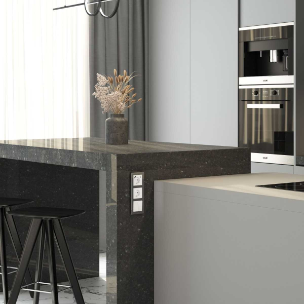 Розетка Werkel с заземлением, шторками и USB тип A+C белый акрил W1171741 4690389197345