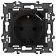 Розетка ЭРА Elegance 14-4108-05 2P+E 16A-250В со шторками с USB type-A+C 5В-3А антрацит Б0067724