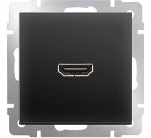 Розетка Werkel HDMI черная матовая WL08-60-11 4690389111051