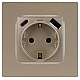 Розетка ЭРА Серия 12 12-4108-04 2P+E 16A-250В со шторками с USB type-A+C 5В-3А шампань Б0067727
