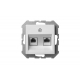 Розетка RJ45/RJ11 Liregus Epsilon белый 28-034