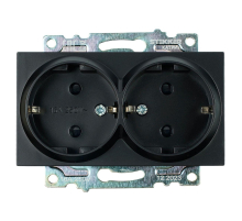 Розетка 2-местная Stekker Катрин GLS16-7114-05 черный 39612