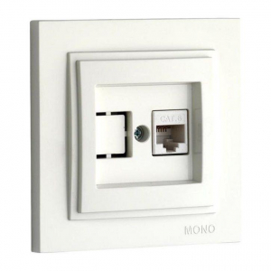 Розетка компьютерная RJ45 Mono Electric Despina 6 кат слоновая кость 102-010005-125
