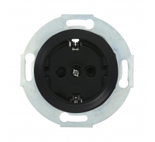 Розетка LK Studio с з/к, со шторками (черный) Vintage 883208-1