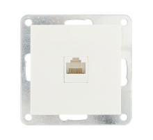 Розетка LK Studio компьютерная RJ-45 кат. 5е с накладкой (белый) LK80 846104-1