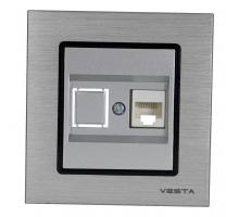 Розетка LAN Vesta-Electric Exclusive Silver Metallic серебро FRZ00041014SER