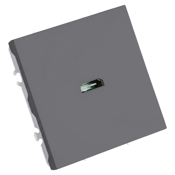 Розетка HDMI 2.0 Type A (механизм), серия Эмили, STEKKER, RST00-5118-10, платиново-серый, soft touch 50170