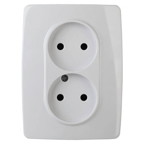 Розетка ЭРА 12 2x2P 16A 250V винтовой зажим 12-2117-01 Б0031248 Розетка ЭРА 12 2x2P 16A 250V винтовой зажим 12-2117-01 Б0031248