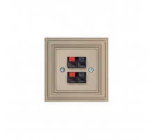 Аудиорозетка двойная Liregus Retro кремовый омбре 29-142