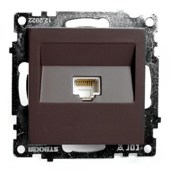 Розетка компьютерная RJ-45 Stekker Катрин шоколад GLS00-7107-04 49023 Розетка компьютерная RJ-45 Stekker Катрин шоколад GLS00-7107-04 49023
