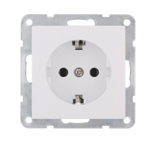 Розетка LK Studio с з/к, без шторок (белый) LK80 843104-1