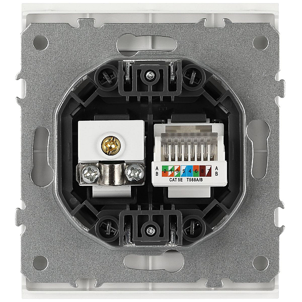 Розетка ЭРА Arktik 16-3110-08 комбинированная RJ45+TV белый матовый Б0070501