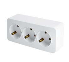 Розетка тройная 2P+PE Stekker София белый MST16-13-01 49306