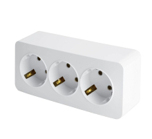 Розетка тройная 2P+PE Stekker София белый MST16-13-01 49306