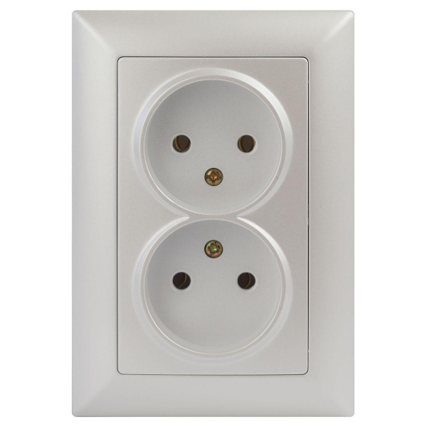 Розетка двойная ЭРА Intro Solo Schuko 2X2P 16A 250V перламутровый 4-204-06 Б0053671 Розетка двойная ЭРА Intro Solo Schuko 2X2P 16A 250V перламутровый 4-204-06 Б0053671