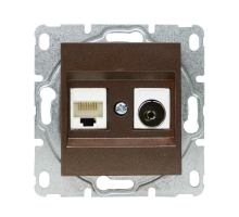 Розетка LAN/TV Vesta-Electric Exclusive Champagne Metallic шампань FRZ00050503BEL