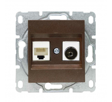 Розетка LAN/TV Vesta-Electric Exclusive Champagne Metallic шампань FRZ00050503BEL