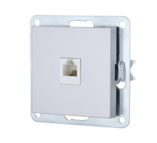 Розетка телефонная RJ-12 LK Studio LK80 серебристый металлик 845503-1