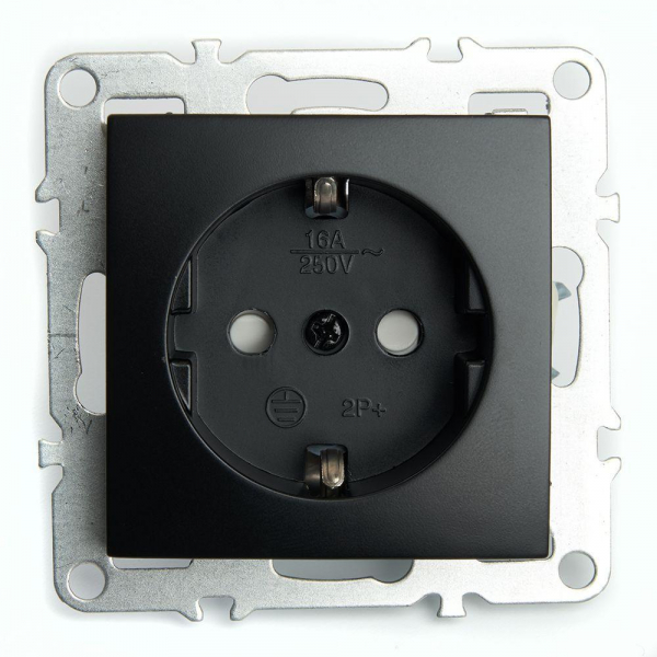 Розетка 2P+E Stekker Эрна черный PST16-9110-03 49154 Розетка 2P+E Stekker Эрна черный PST16-9110-03 49154