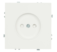 Розетка 1-местная с з/ш, б/з (механизм), СЗК, Stekker, 250В, 16А Эмили, RST16-5109-01ZK, белый фарфор, soft touch 50234