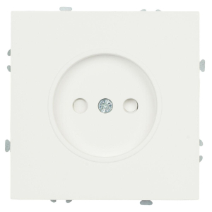 Розетка 1-местная с з/ш, б/з (механизм), СЗК, Stekker, 250В, 16А Эмили, RST16-5109-01ZK, белый фарфор, soft touch 50234