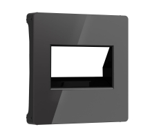 Накладка для двойной розетки Еthernet RJ-45 Werkel черный акрил W1191148 4690389197802