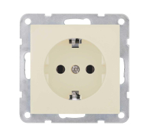 Розетка с з/к, без шторок LK Studio (бежевый матовый) LK80, 843102-1