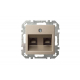 Розетка 2хRJ45 Liregus Epsilon шампань 28-3162
