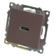 Розетка HDMI 2.1, Type A (механизм), STEKKER GLS00-7118-04, серия Катрин, шоколад 50064