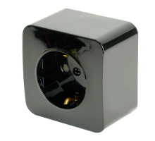 Розетка 2P+PE Stekker София черный MST16-11-02 49314