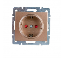 Розетка с защитой от детей Lezard Rain бронза 703-3188-124