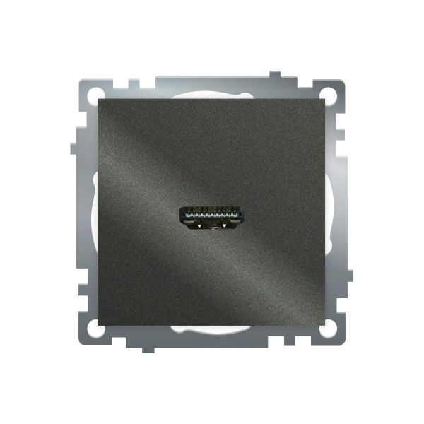 Розетка HDMI 2.1, Type A (механизм), серия Катрин, графит, GLS00-7118-06 50059 Розетка HDMI 2.1, Type A (механизм), серия Катрин, графит, GLS00-7118-06 50059