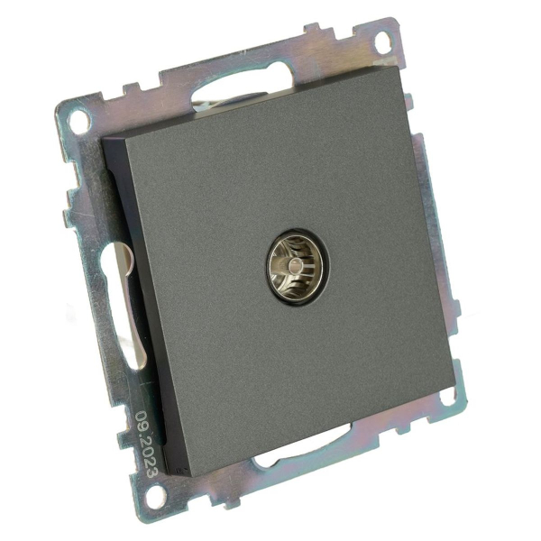 ТВ-розетка Stekker Катрин графит GLS00-7108-06 49419