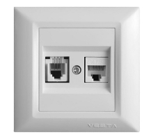 Розетка LAN/телефонная Vesta-Electric Roma белый FRZ00010204BEL