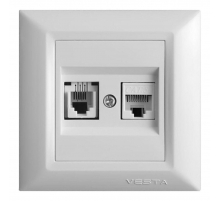 Розетка LAN/телефонная Vesta-Electric Roma белый FRZ00010204BEL