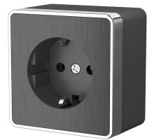 Розетка с заземлением Werkel Gallant графит рифленый W5071004 4690389164484