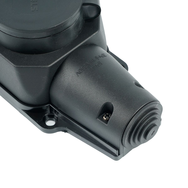 Розетка переносная 4-местная c/з, Stekker, RST16-24-44, 250В, 16А, IP44, черный 39019