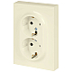 Розетка ЭРА Arktik 16-2104-02 двойная с заземлением 2X2P+E Schuko 16А-250В слоновая кость Б0070445