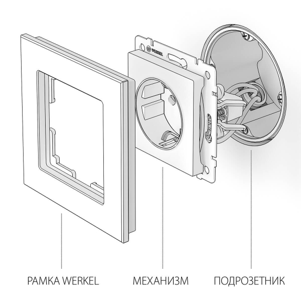 Розетка с заземлением Werkel черный матовый W1171008 4690389156878 Розетка с заземлением Werkel черный матовый W1171008 4690389156878