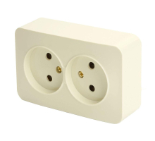 Розетка двойная 2P Stekker София слоновая кость MST10-12-04 49495