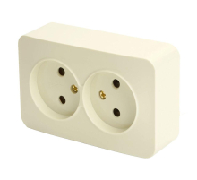 Розетка двойная 2P Stekker София слоновая кость MST10-12-04 49495
