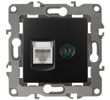 Розетка комбинированная RJ45+TV ЭРА 12 12-3110-05 Б0027445