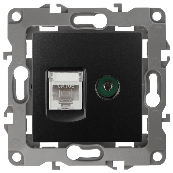 Розетка комбинированная RJ45+TV ЭРА 12 12-3110-05 Б0027445 Розетка комбинированная RJ45+TV ЭРА 12 12-3110-05 Б0027445