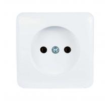 Розетка без зазем. Lezard Viola белая 751-0200-121