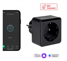 Умная розетка EKF Сonnect PRO Wi-Fi черная RCS-2-WF