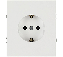 Розетка ЭРА Arktik 16-2102-08 с заземлением 2P+E Schuko со шторками 16А-250В белый матовый Б0070431