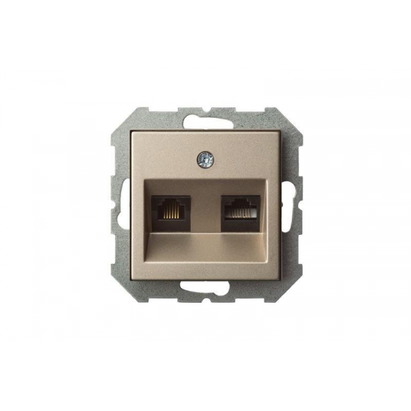 Розетка RJ45/RJ11 Liregus Epsilon шампань 28-3165 Розетка RJ45/RJ11 Liregus Epsilon шампань 28-3165