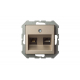 Розетка RJ45/RJ11 Liregus Epsilon шампань 28-3165